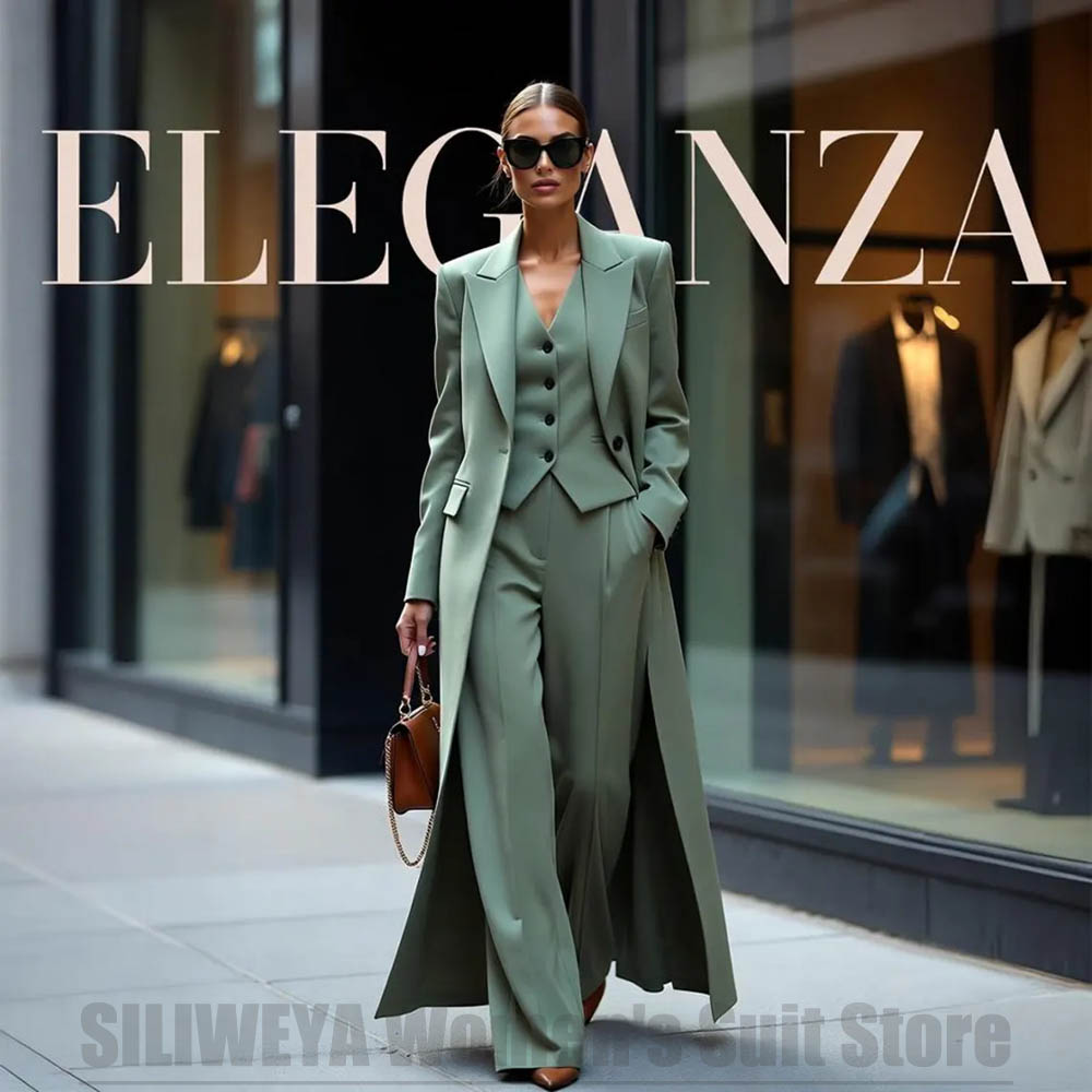 Women Formal Wear Shirt And Pant - 시크한 여성 정장 세트 3피스 피크