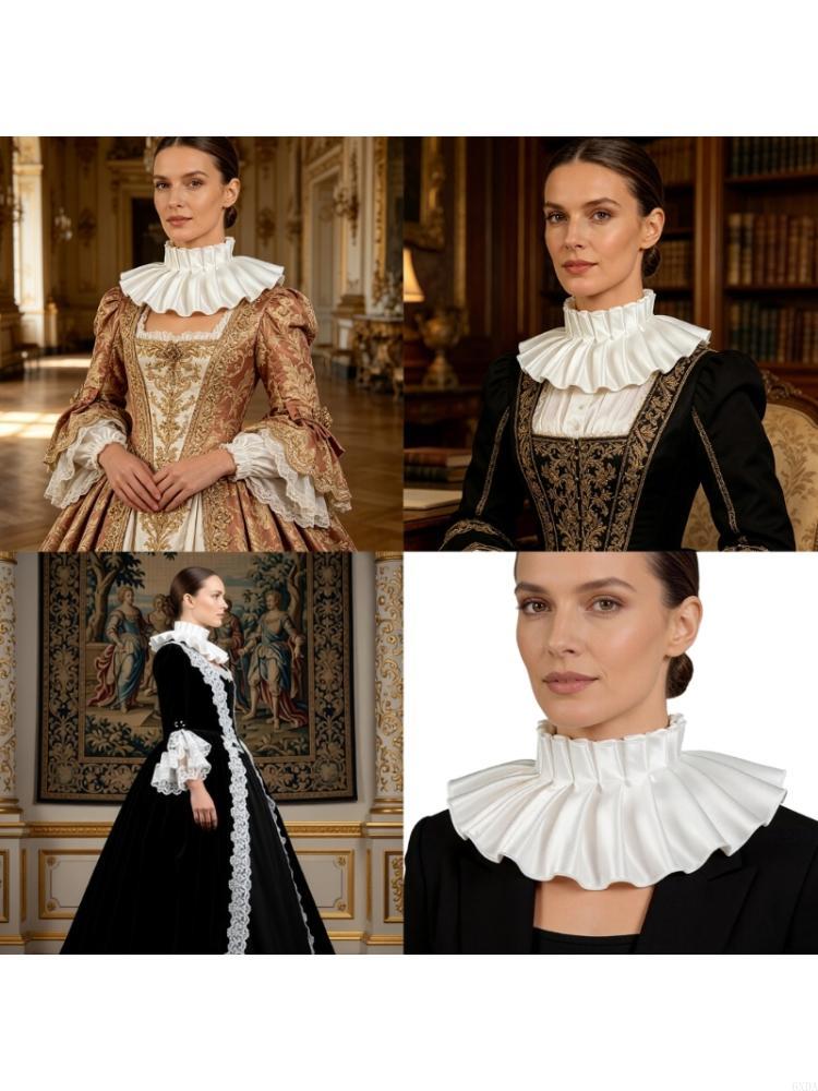 Women Formal Event Wear - 여성용 탈착식 칼라 넥피스 의상 레이어링