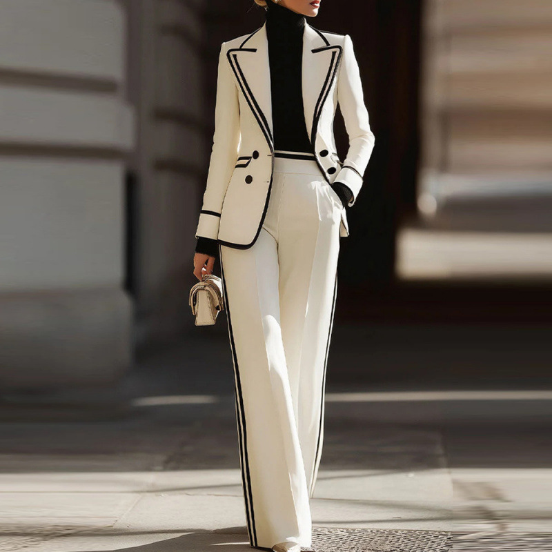 Women'S Formal Wear With Pants - A+ 세일 여성용 더블 브레스티드 블레이저