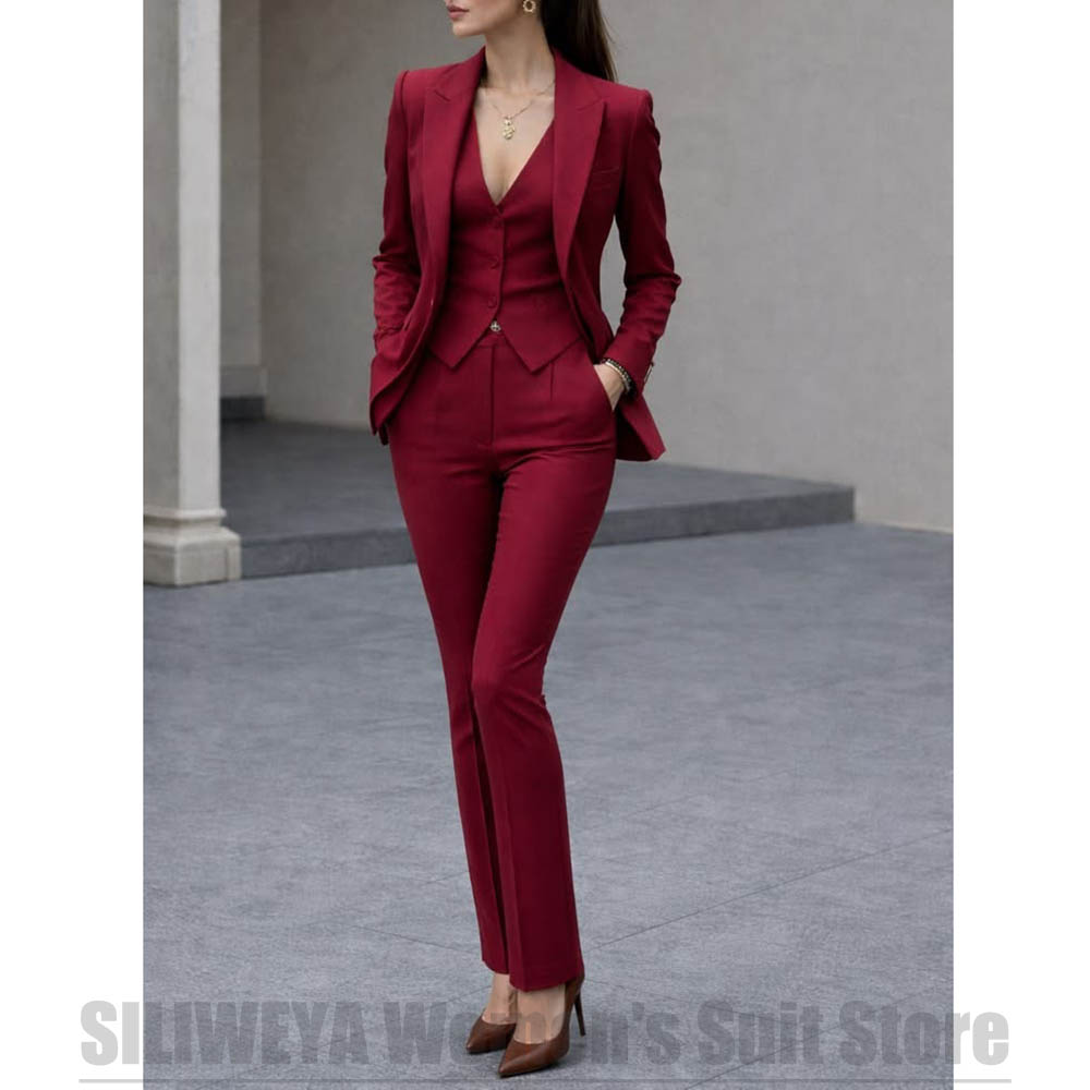 Women Formal Wear Shirt And Pant - 여성 3 피스 정장 세트 블레이저