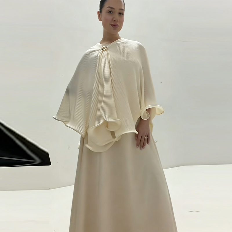 로맨틱하고 우아한 숄 드레스 세트, 고급스러운 레트로  - Women Formal Party Wear Dress 리뷰 및 가격