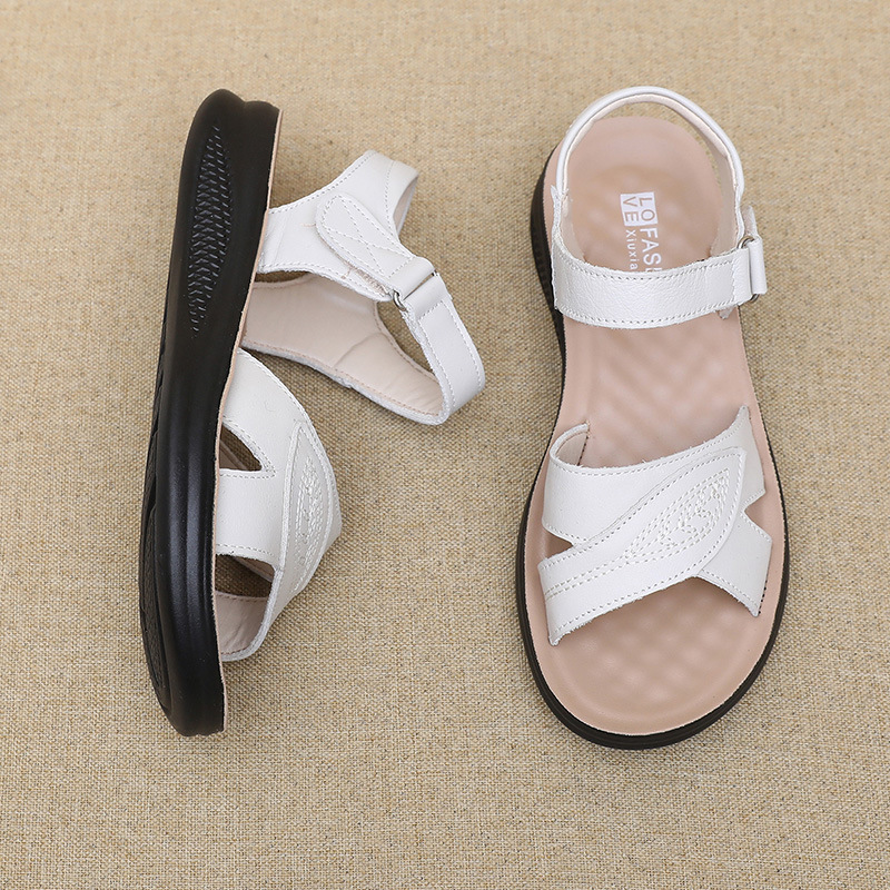 여성용 블랙 가죽 티스트랩 피프토 샌들, 청키 힐과 조 - Formal Women Daily Wear Sandals 리뷰 및 가격