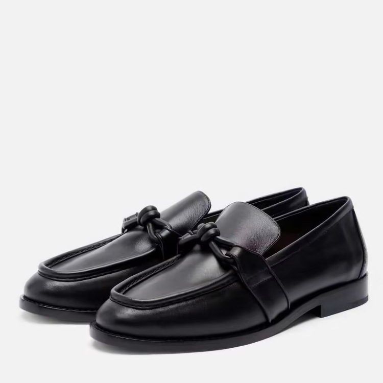 여성 가죽 매듭 디테일 로퍼 슬립온 스퀘어 토 오피스  - Formal Women Daily Wear Shoes 리뷰 및 가격