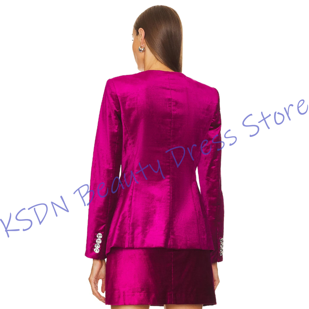 시크한 여성용 싱글 브레스티드 수트 핫핑크 새틴 투피스 - Women Formal Wear Shirt And Pant 리뷰 및 가격