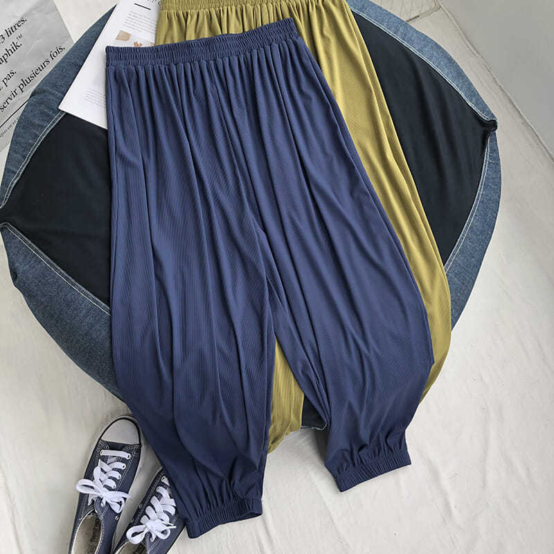 플러스 사이즈 6XL 150KG 여름 얇은 바지 솔리드 - Women'S Formal Wear With Pants 리뷰 및 가격