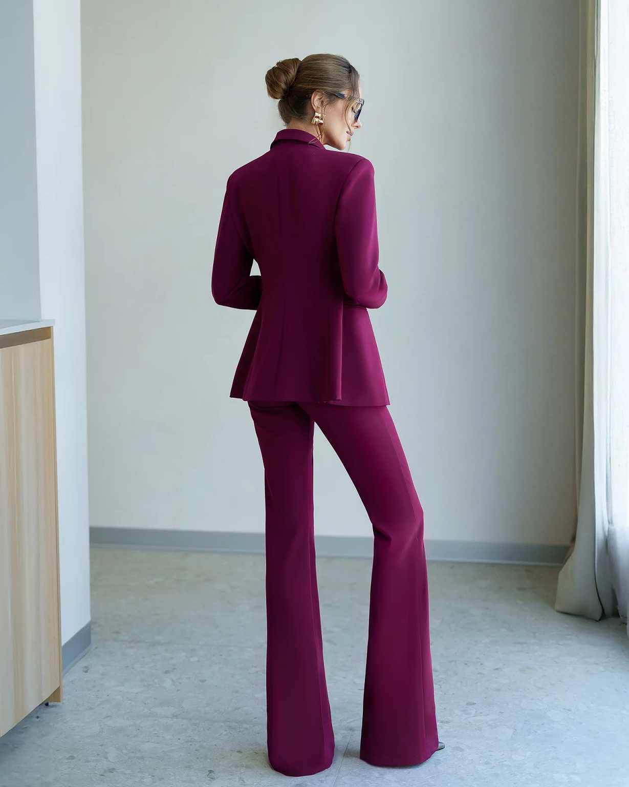 퓨어 컬러 여성 팬츠 수트 슬림핏 여성 긴팔 정장 워크 - Women Formal Party Wear Dress 리뷰 및 가격