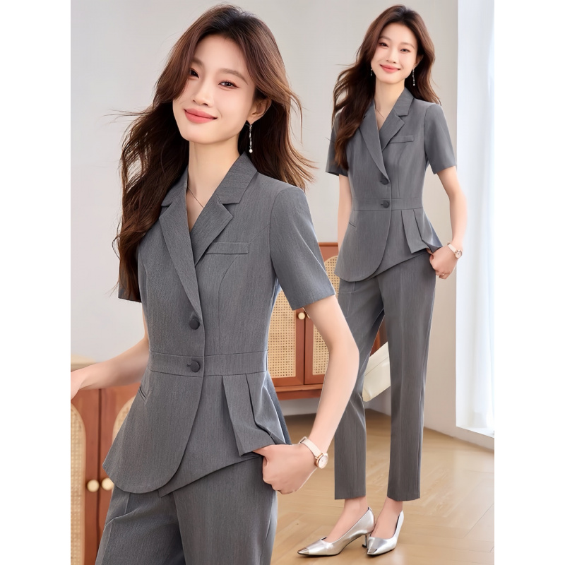네이비 블루 여성용 얇은 전문직 정장2025신상 여름  - Women Formal Wear Shirt And Pant 리뷰 및 가격